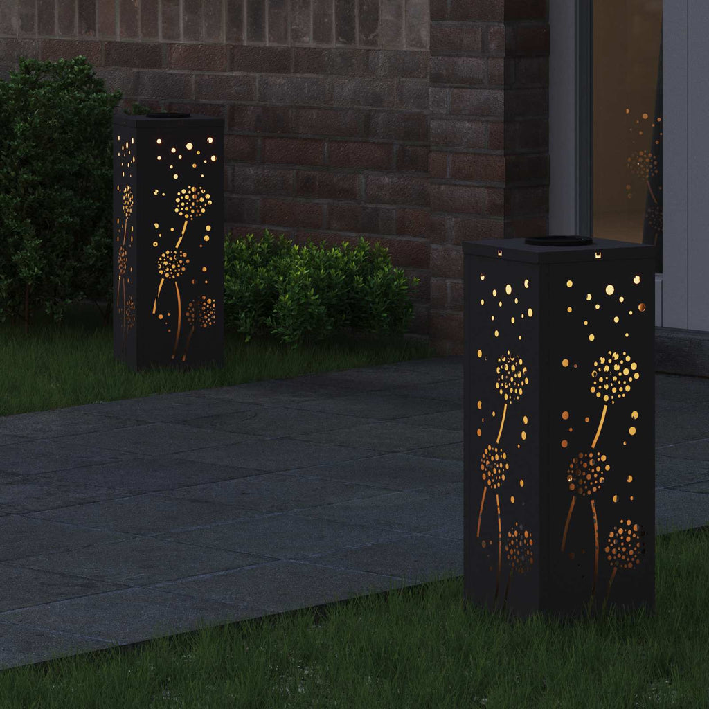Faro LED solare per sentieri 2 pz Bianco caldo 18 x 18 x 50 cm