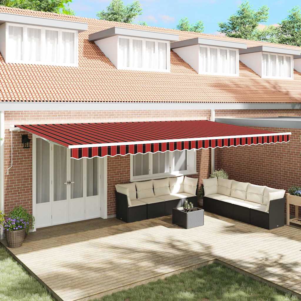 Tenda retrattile Arancione e Marrone 600 × 300 cm
