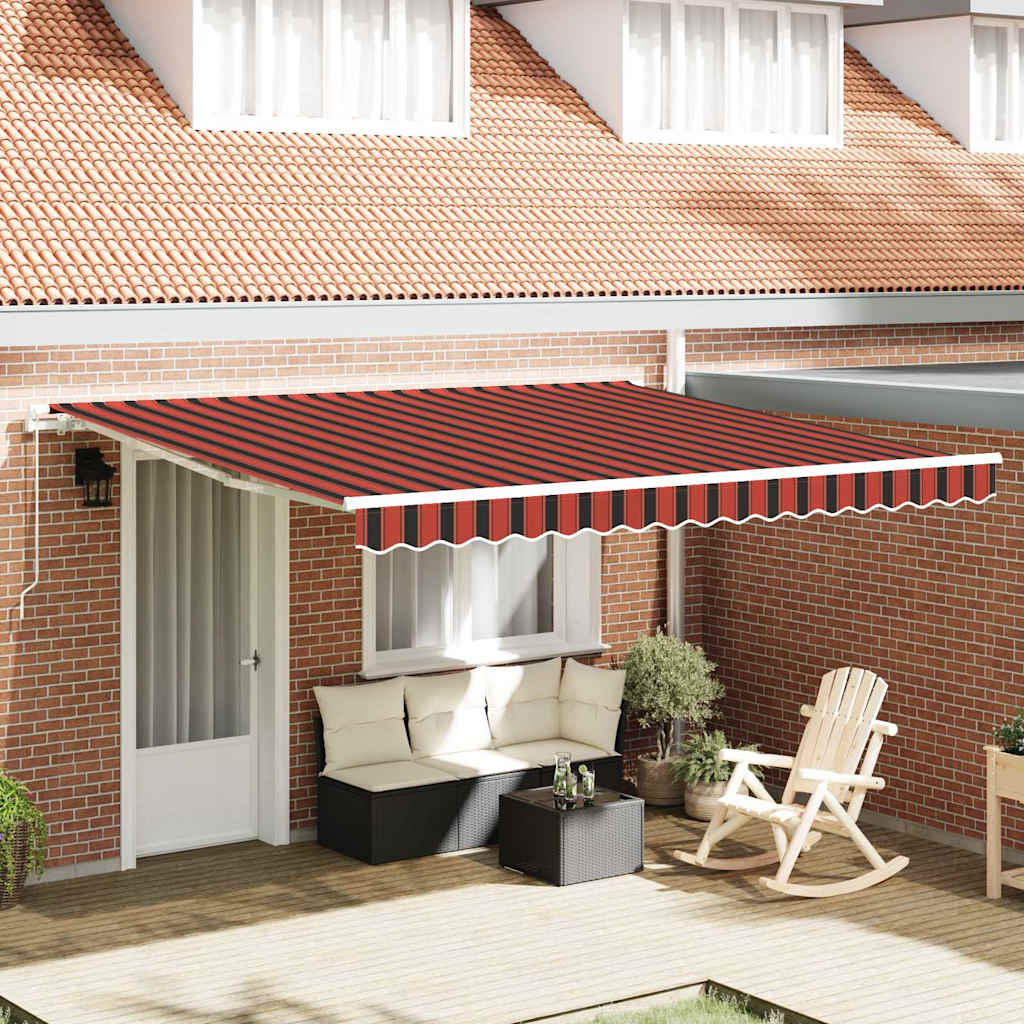 Tenda retrattile Arancione e Marrone 400 × 300 cm