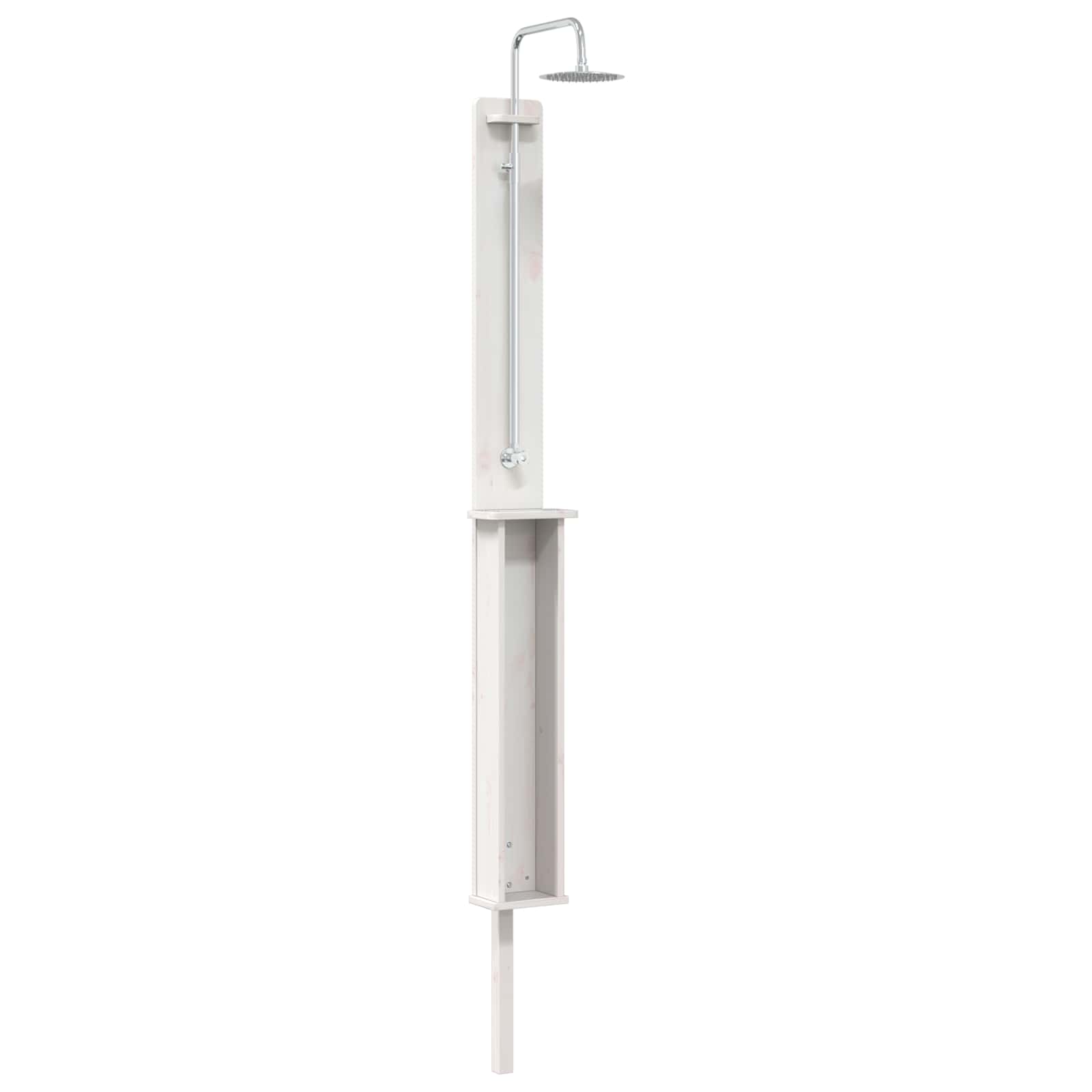 Doccia da esterno 246 cm Legno massello di pino e acciaio inox