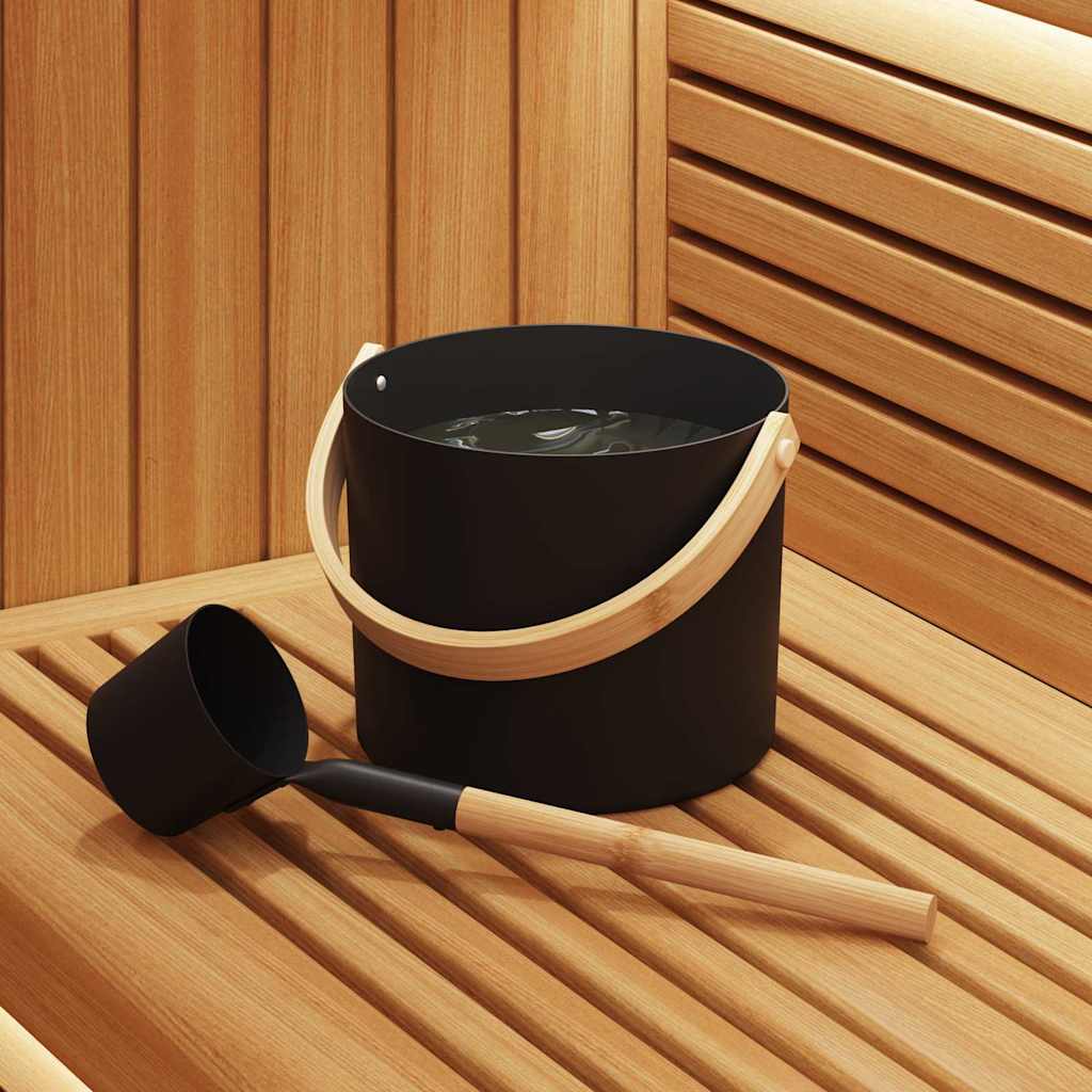 Set di Accessori per Sauna 2 pz Nero