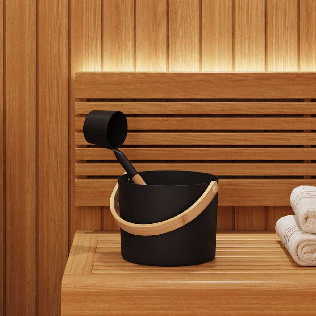 Set di Accessori per Sauna 2 pz Nero