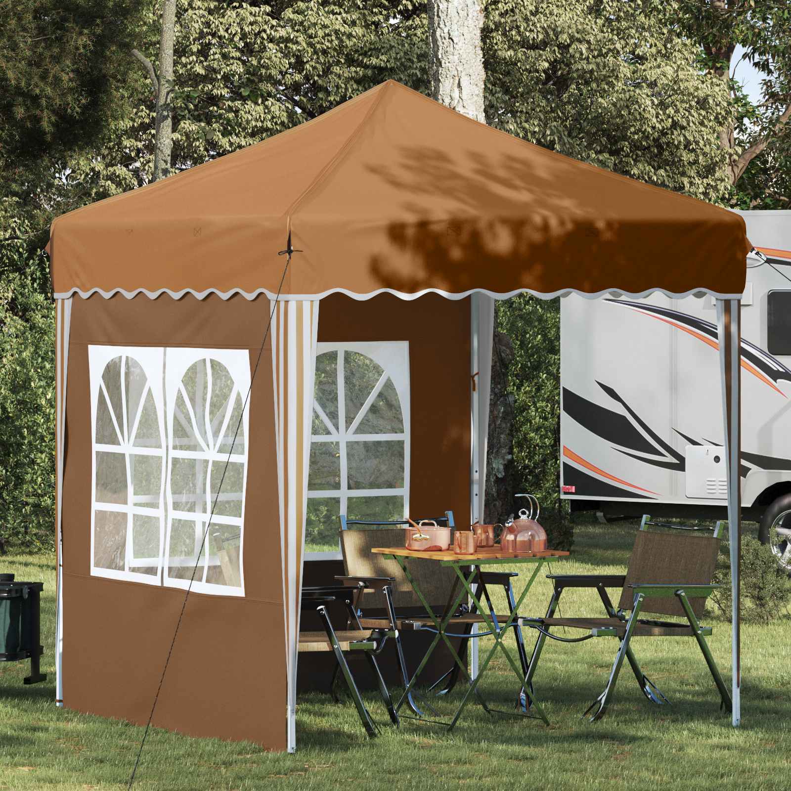 Tenda per feste a pop-up 195 x 195 x 245 cm Beige
