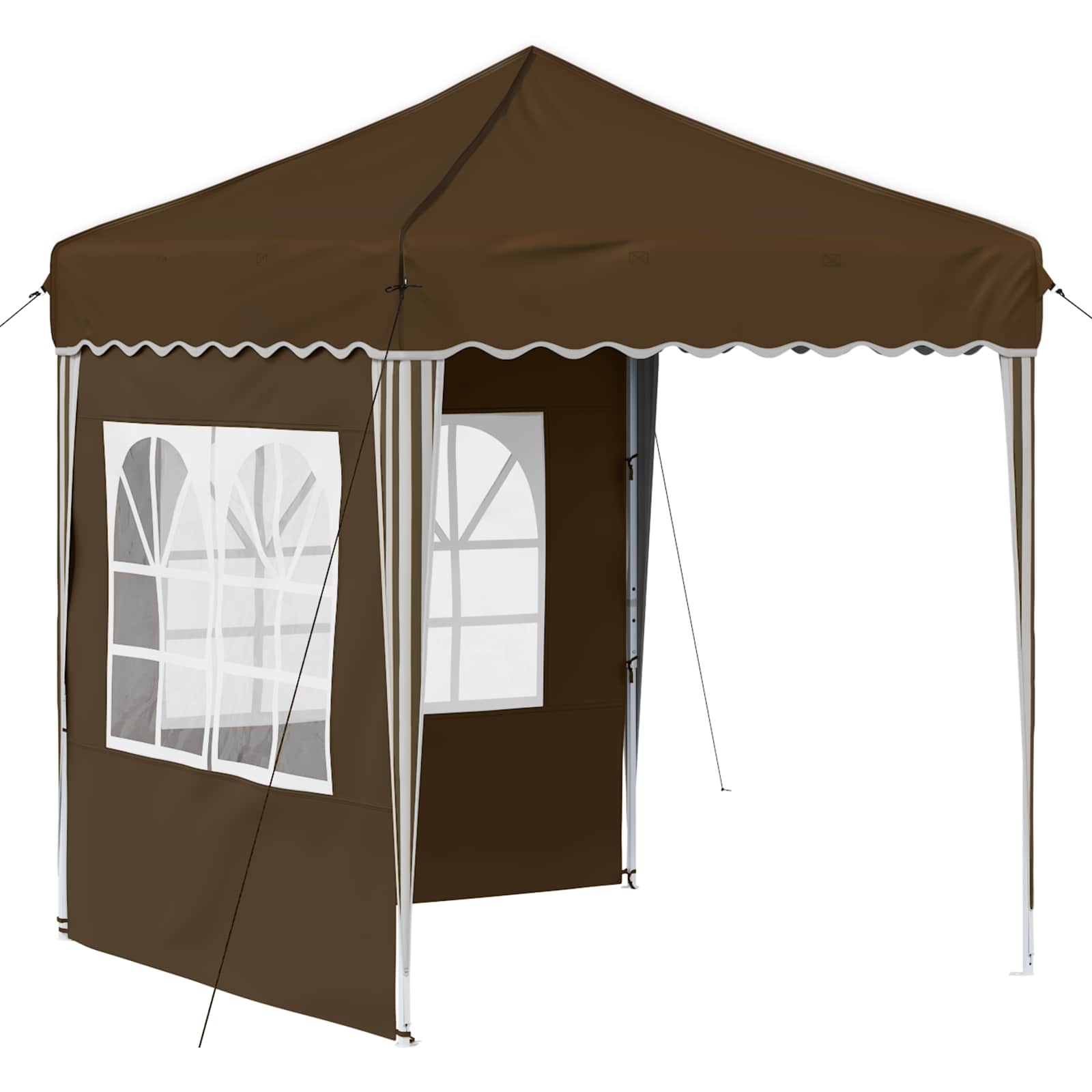 Tenda per feste a pop-up 195 x 195 x 245 cm Marrone