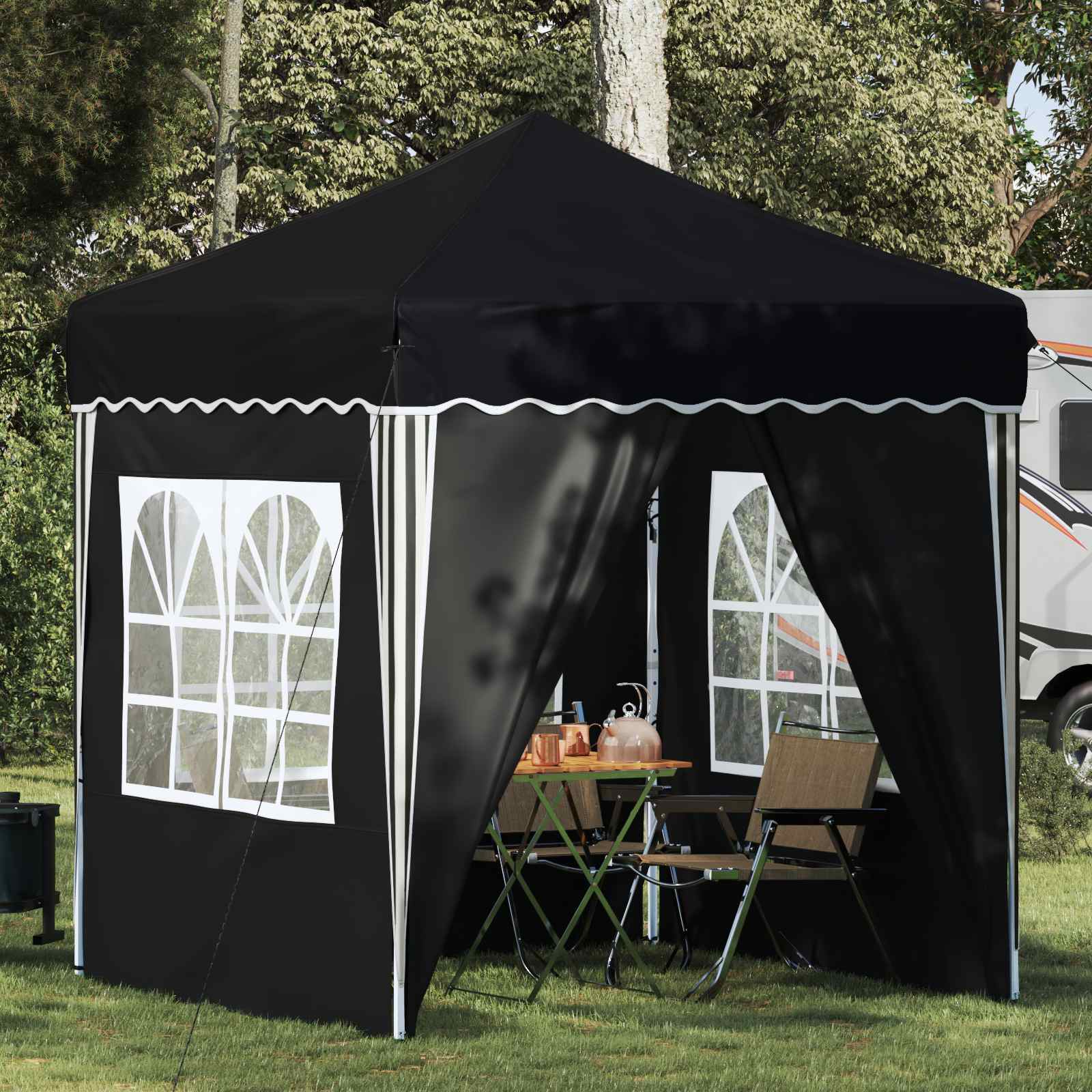 Tenda per feste a pop-up 195 x 195 x 245 cm Antracite