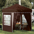 Tenda per feste a pop-up 195 x 195 x 245 cm Marrone