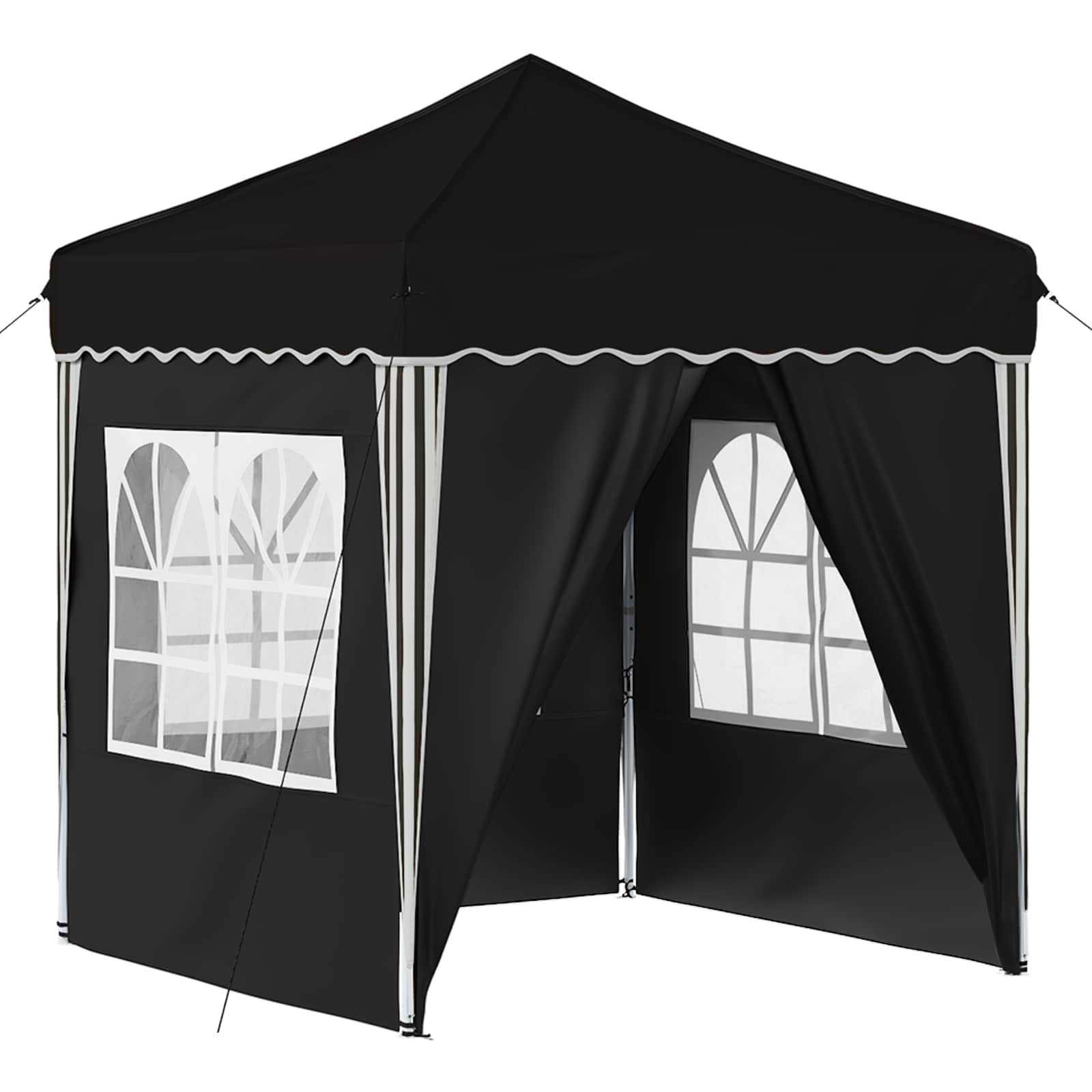 Tenda per feste a pop-up 195 x 195 x 245 cm Nero Tessuto Oxford