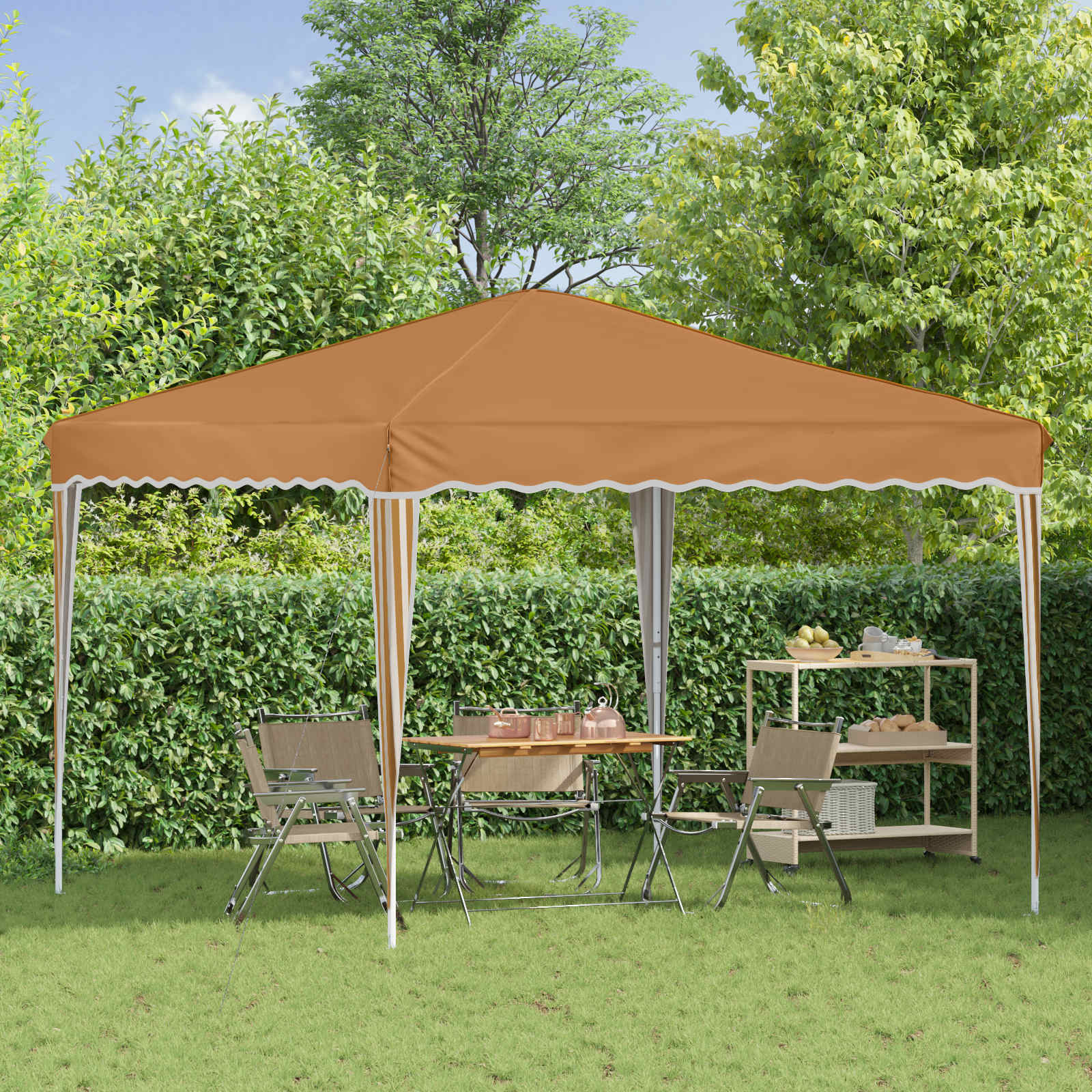 Tenda per feste a pop-up 288 x 288 x 245 cm Beige