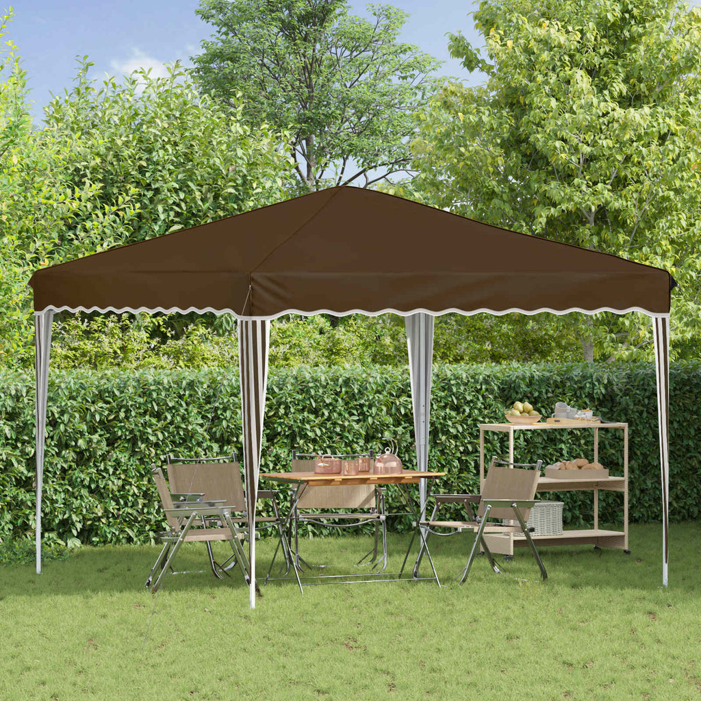 Tenda per feste a pop-up 288 x 288 x 245 cm Tortora