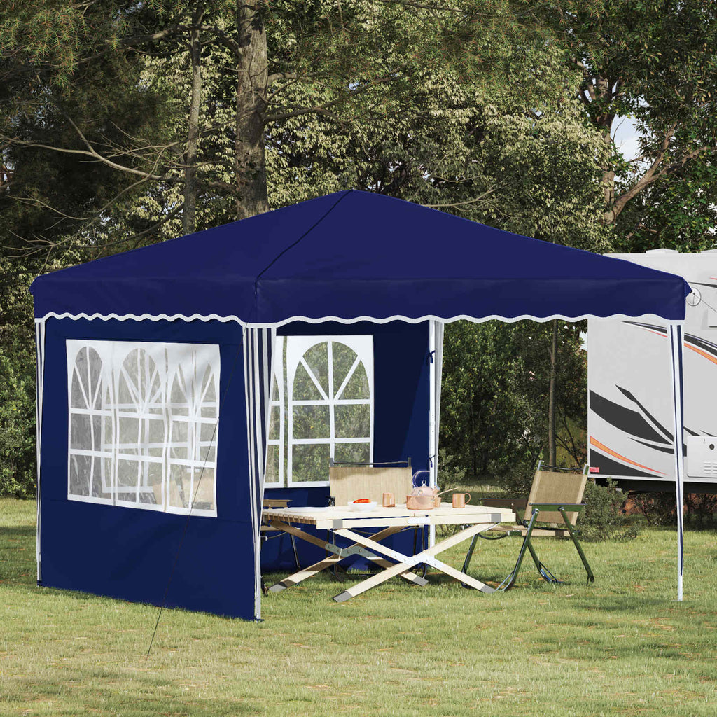 Tenda per feste a pop-up 288 x 288 x 245 cm Blu Tessuto Oxford