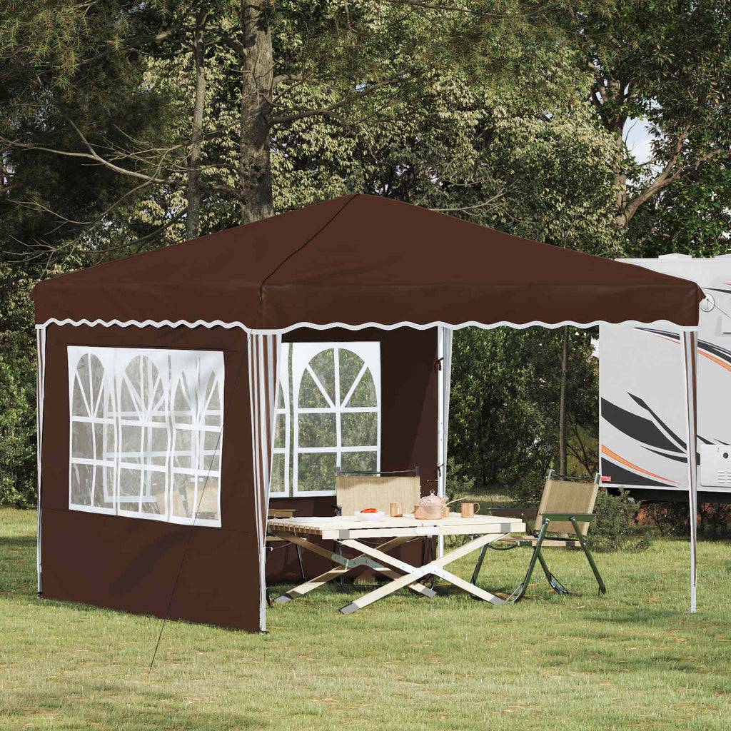 Tenda per feste a pop-up 288 x 288 x 245 cm Marrone