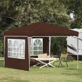 Tenda per feste a pop-up 288 x 288 x 245 cm Marrone