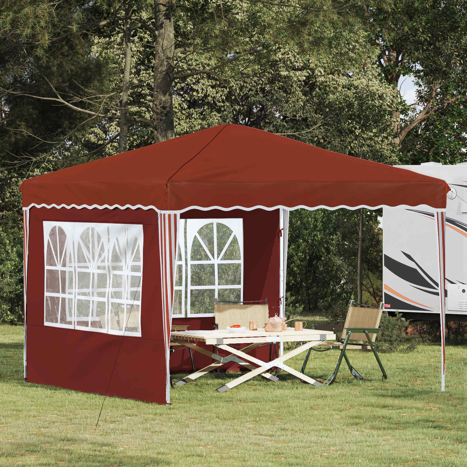 Tenda per feste a pop-up 288 x 288 x 245 cm Terracotta