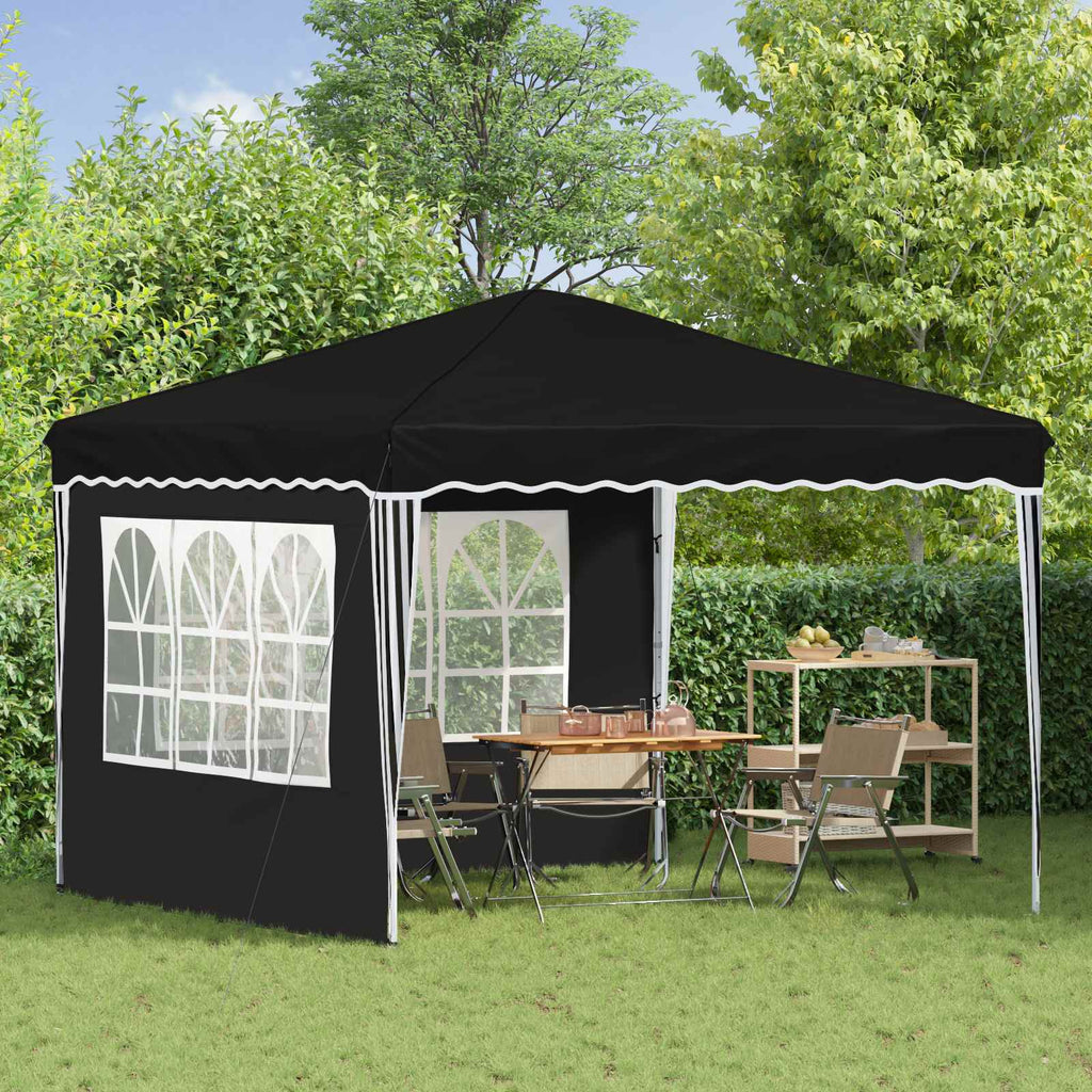 Tenda per feste a pop-up 288 x 288 x 245 cm Nero Tessuto Oxford
