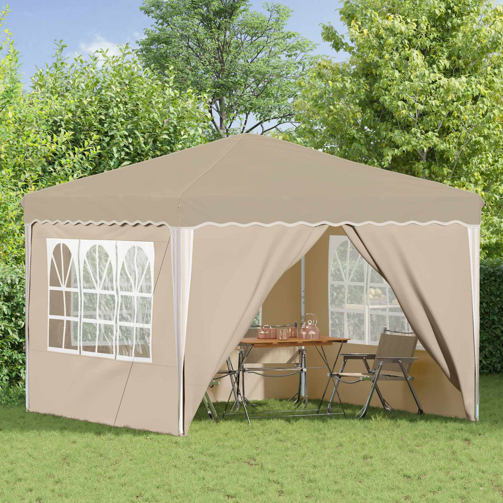 Tenda per feste a pop-up 288 x 288 x 245 cm Crema