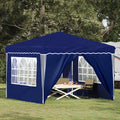Tenda per feste a pop-up 288 x 288 x 245 cm Blu Tessuto Oxford