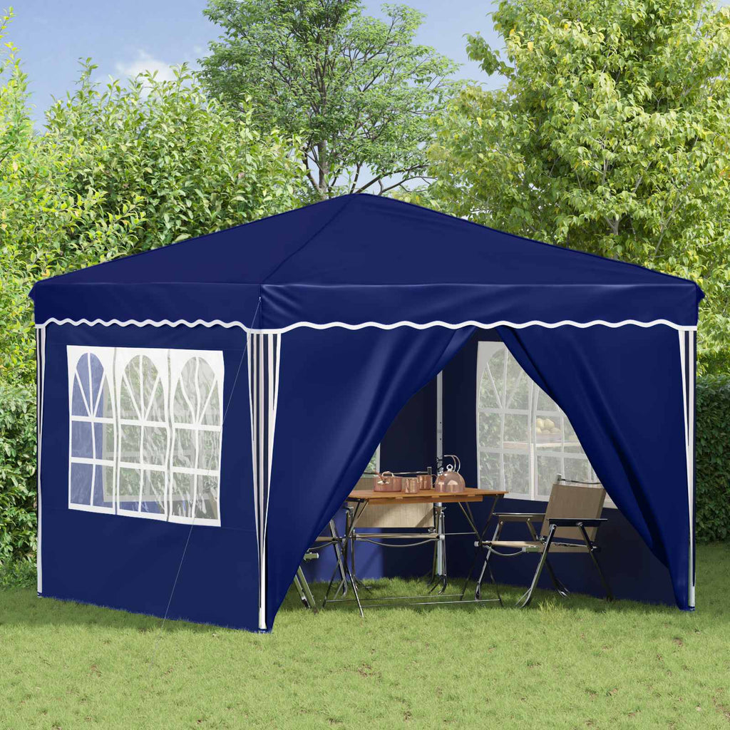 Tenda per feste a pop-up 288 x 288 x 245 cm Blu Tessuto Oxford
