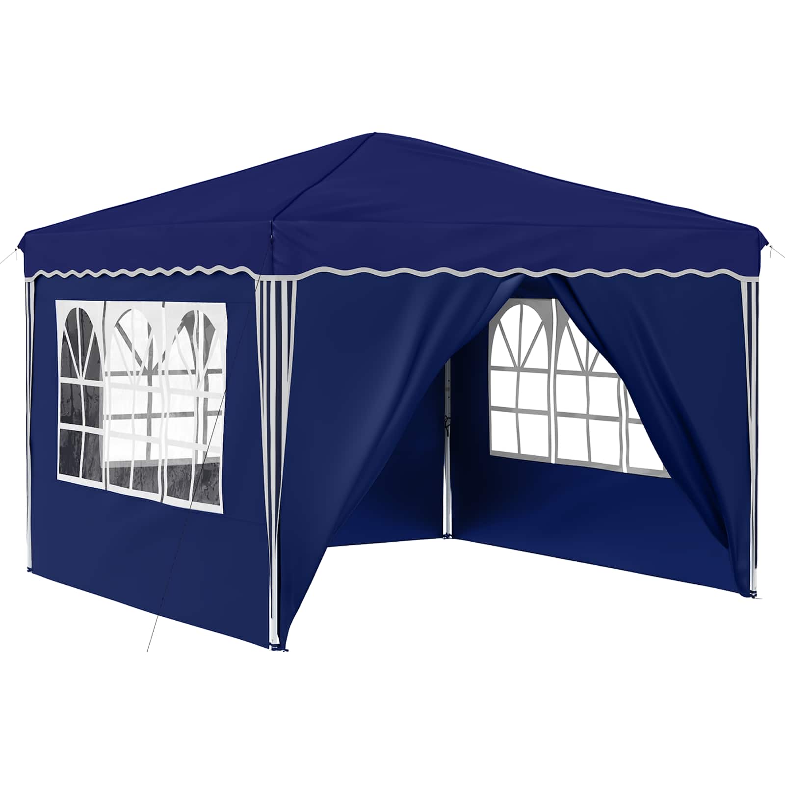 Tenda per feste a pop-up 288 x 288 x 245 cm Blu Tessuto Oxford