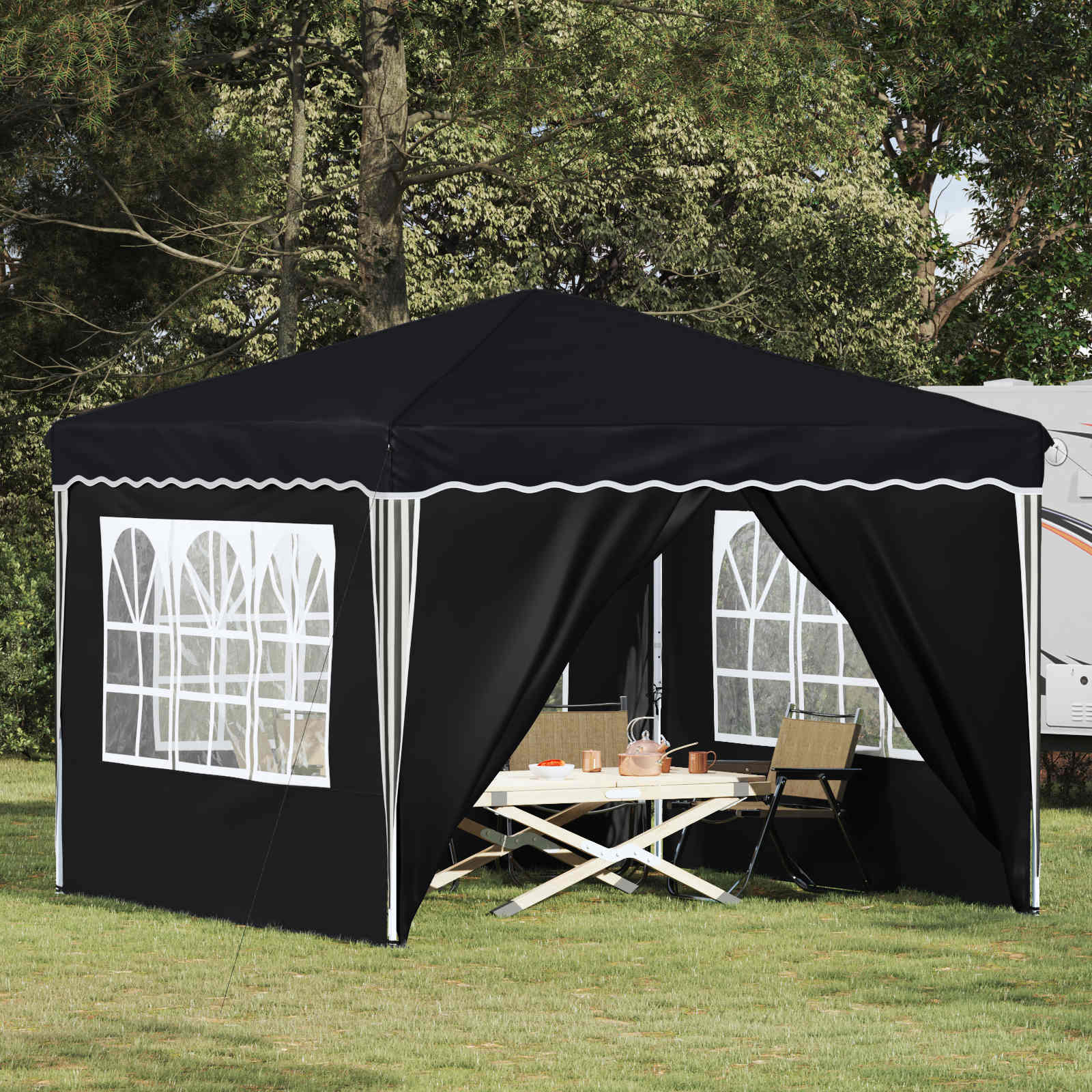 Tenda per feste a pop-up 288 x 288 x 245 cm Antracite
