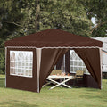 Tenda per feste a pop-up 288 x 288 x 245 cm Marrone