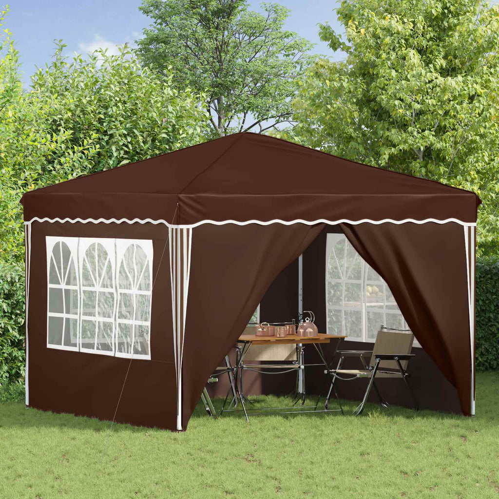 Tenda per feste a pop-up 288 x 288 x 245 cm Marrone