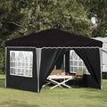 Tenda per feste a pop-up 288 x 288 x 245 cm Nero Tessuto Oxford