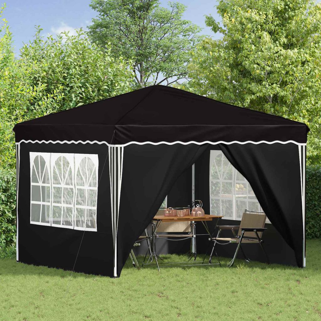 Tenda per feste a pop-up 288 x 288 x 245 cm Nero Tessuto Oxford