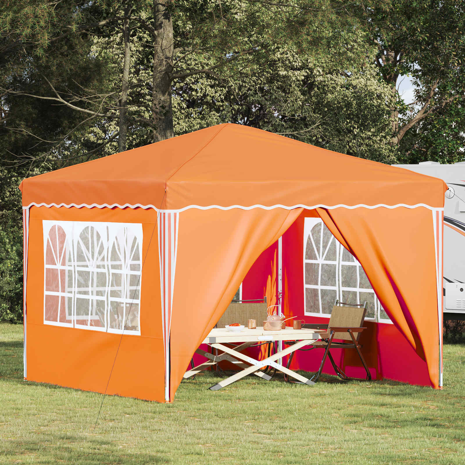 Tenda per feste a pop-up 288 x 288 x 245 cm Arancione