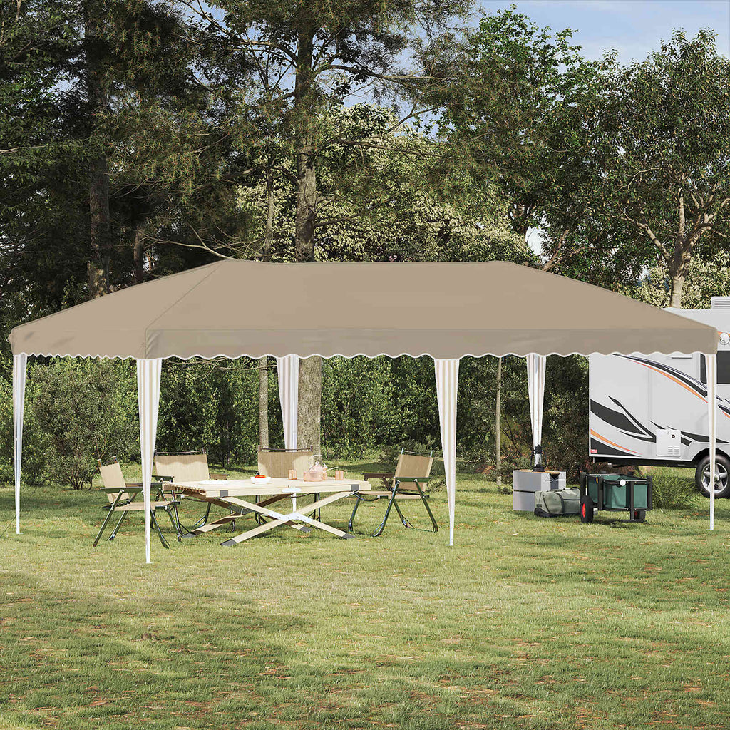 Tenda per feste a pop-up 575 x 290 x 245 cm Crema