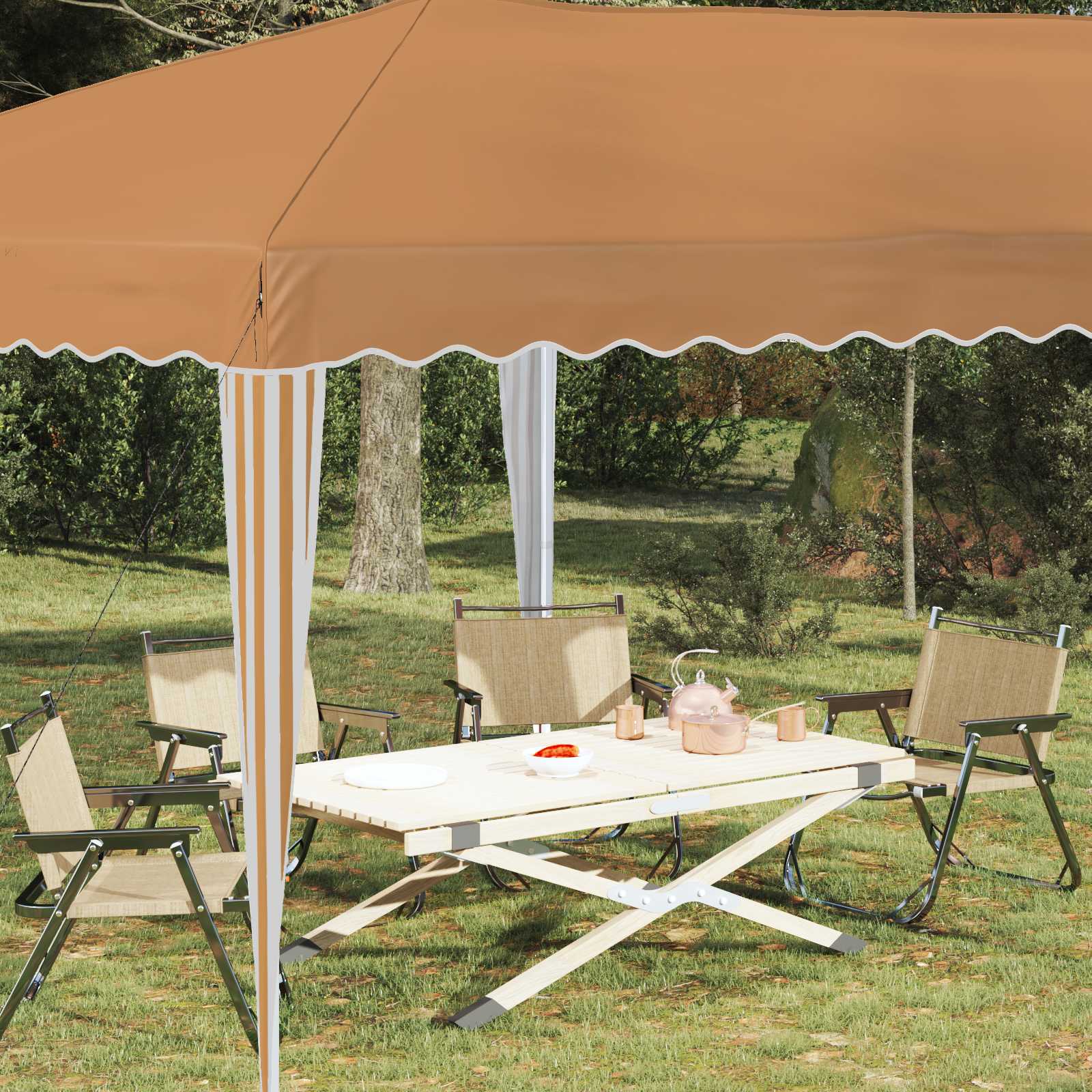 Tenda per feste a pop-up 575 x 290 x 245 cm Beige
