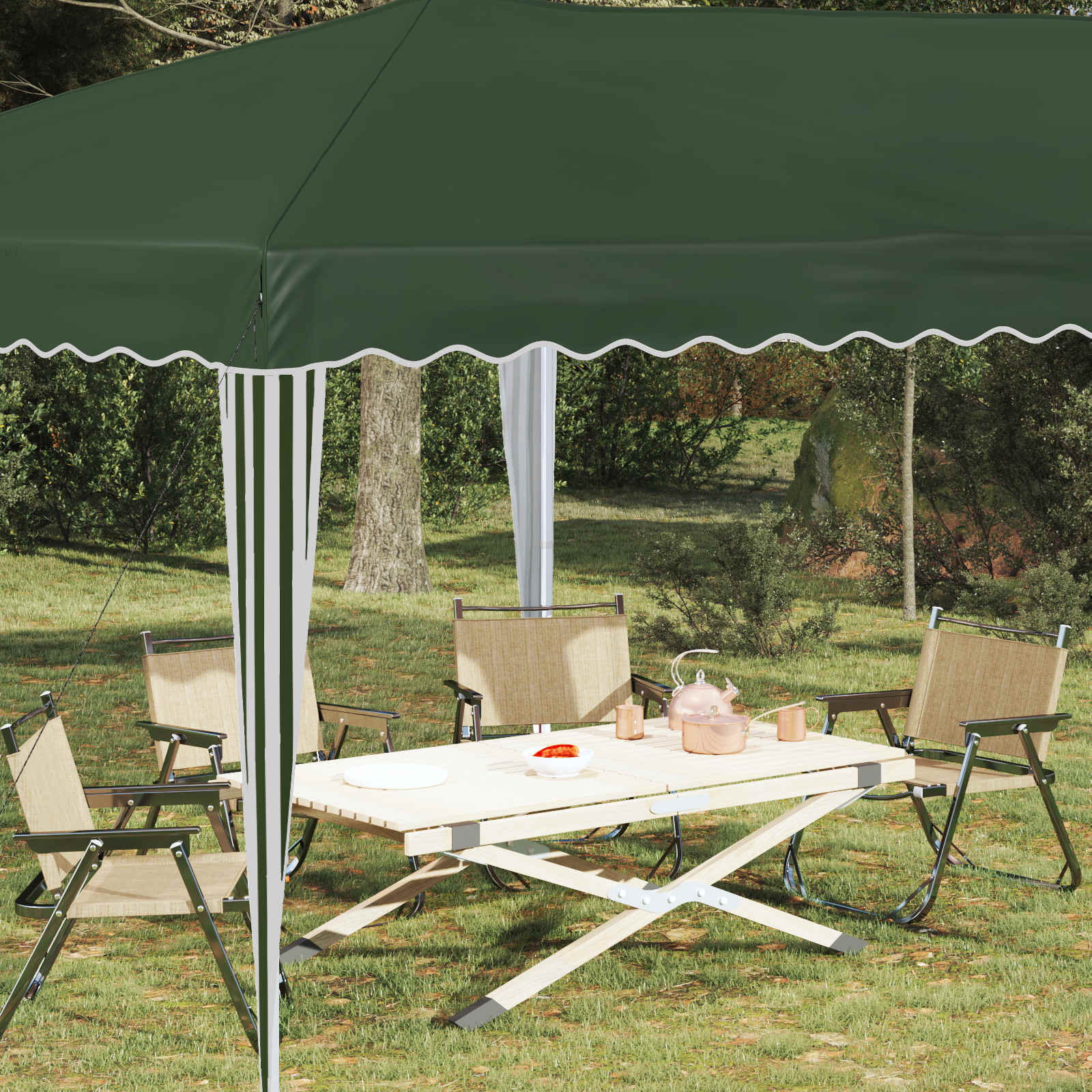 Tenda per feste a pop-up 575 x 290 x 245 cm Verde