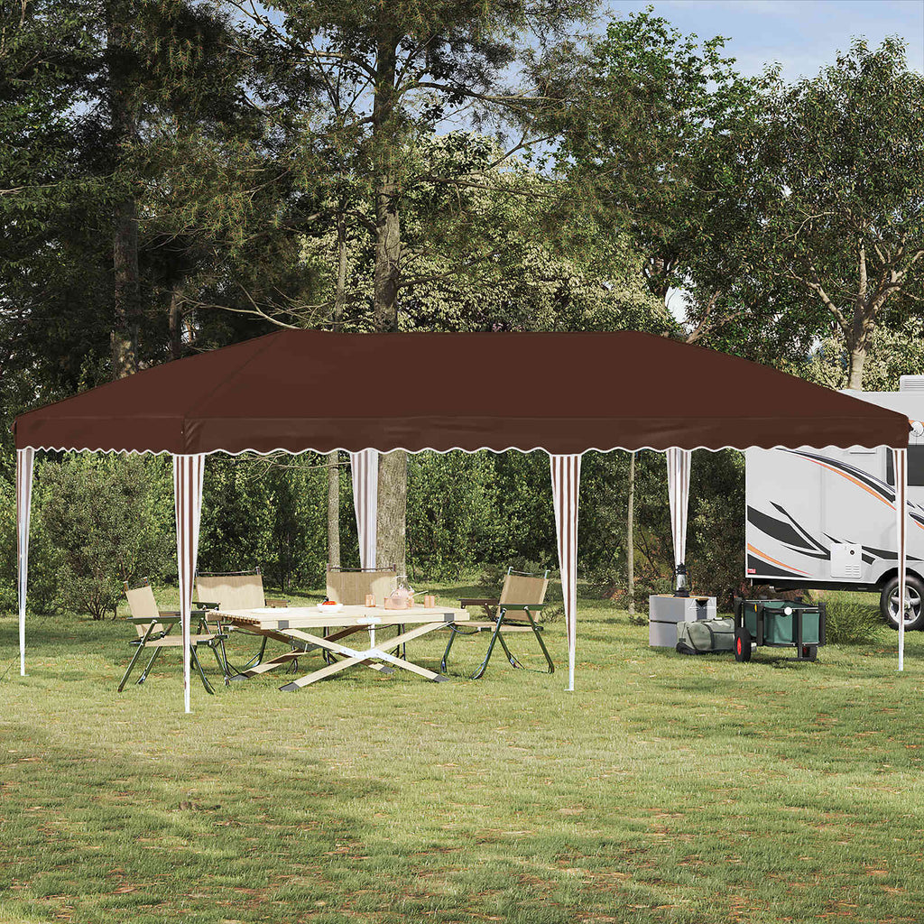 Tenda per feste a pop-up 575 x 290 x 245 cm Marrone