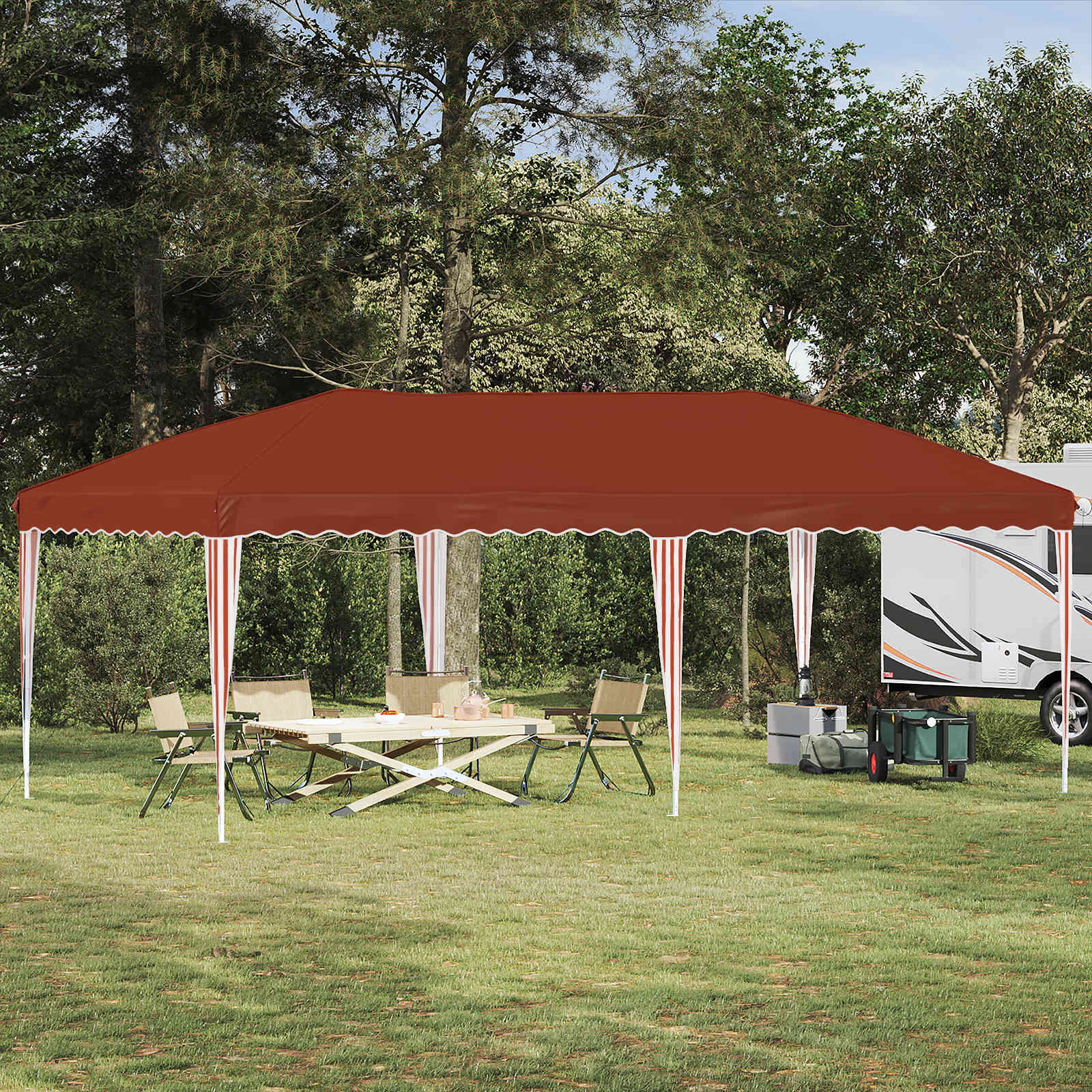 Tenda per feste a pop-up 575 x 290 x 245 cm Terracotta