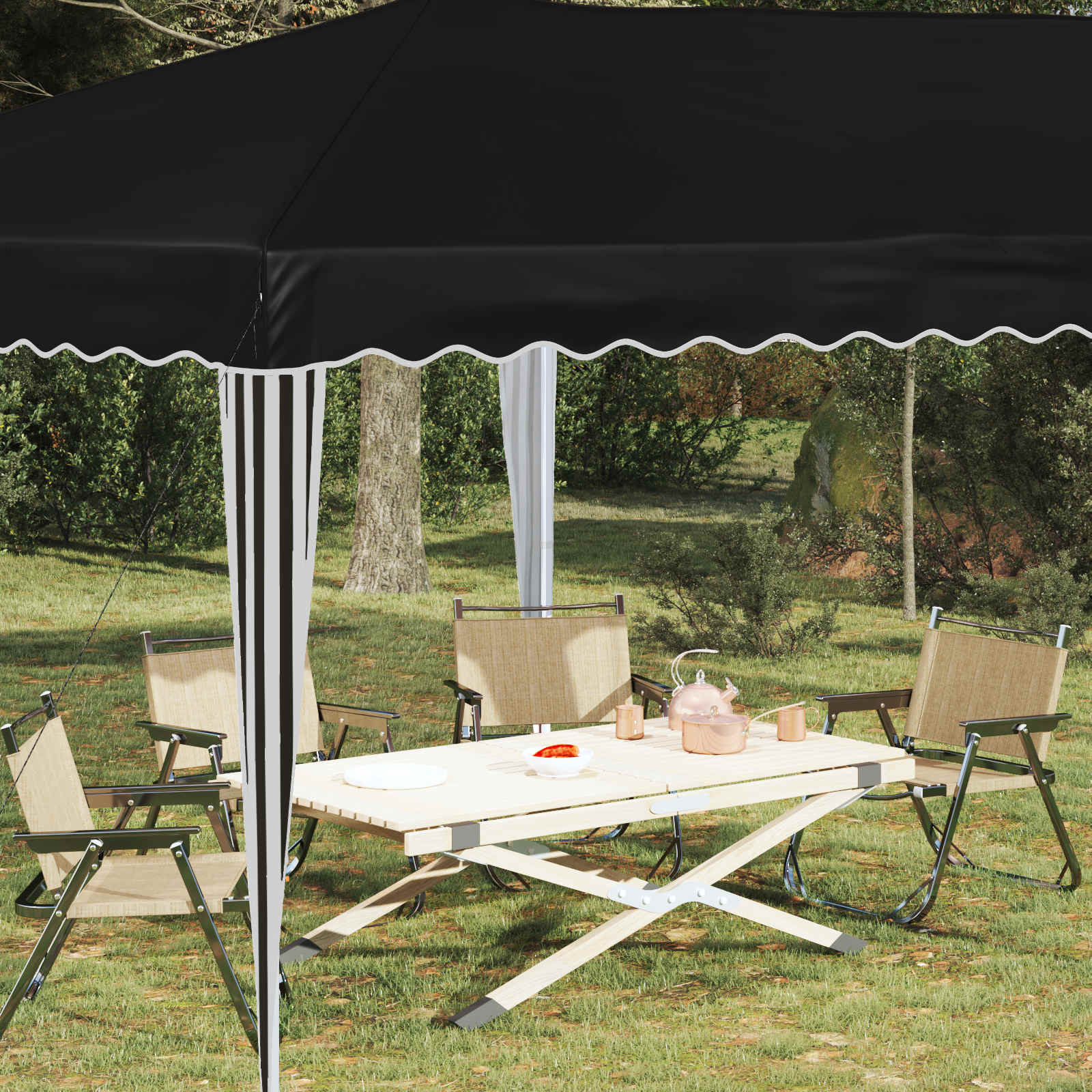 Tenda per feste a pop-up 575 x 290 x 245 cm Nero