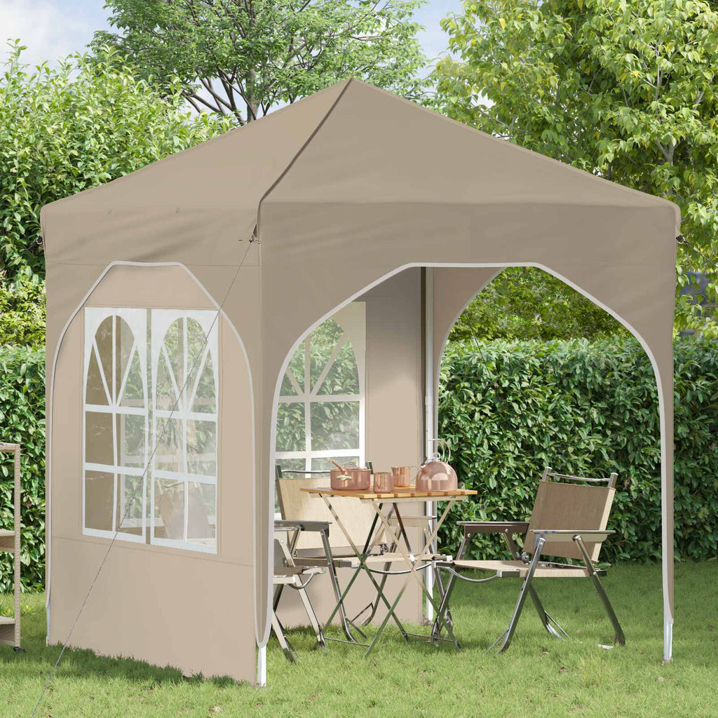 Tenda per feste a pop-up 192 x 192 x 245 cm Crema