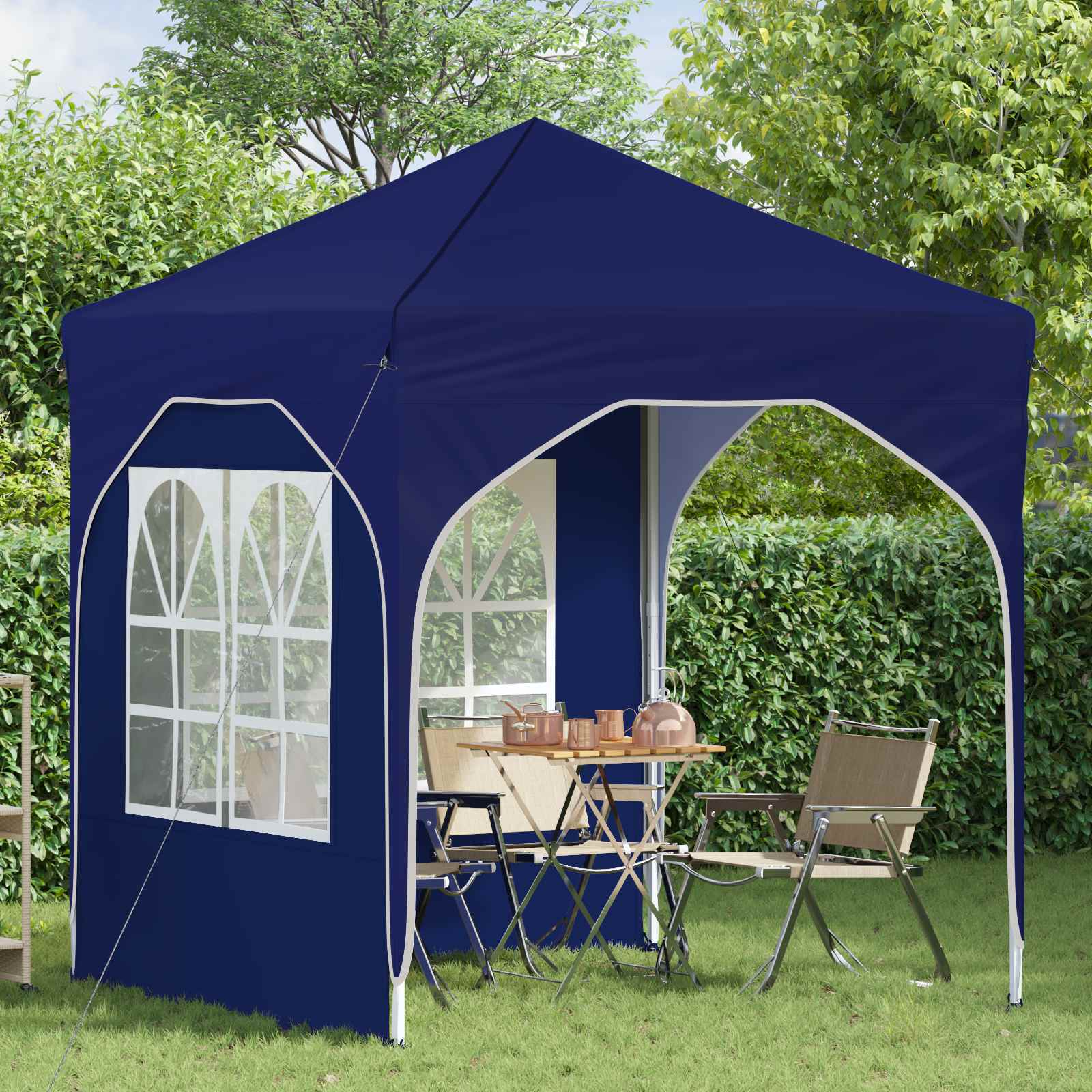 Tenda per feste a pop-up 192 x 192 x 245 cm Blu