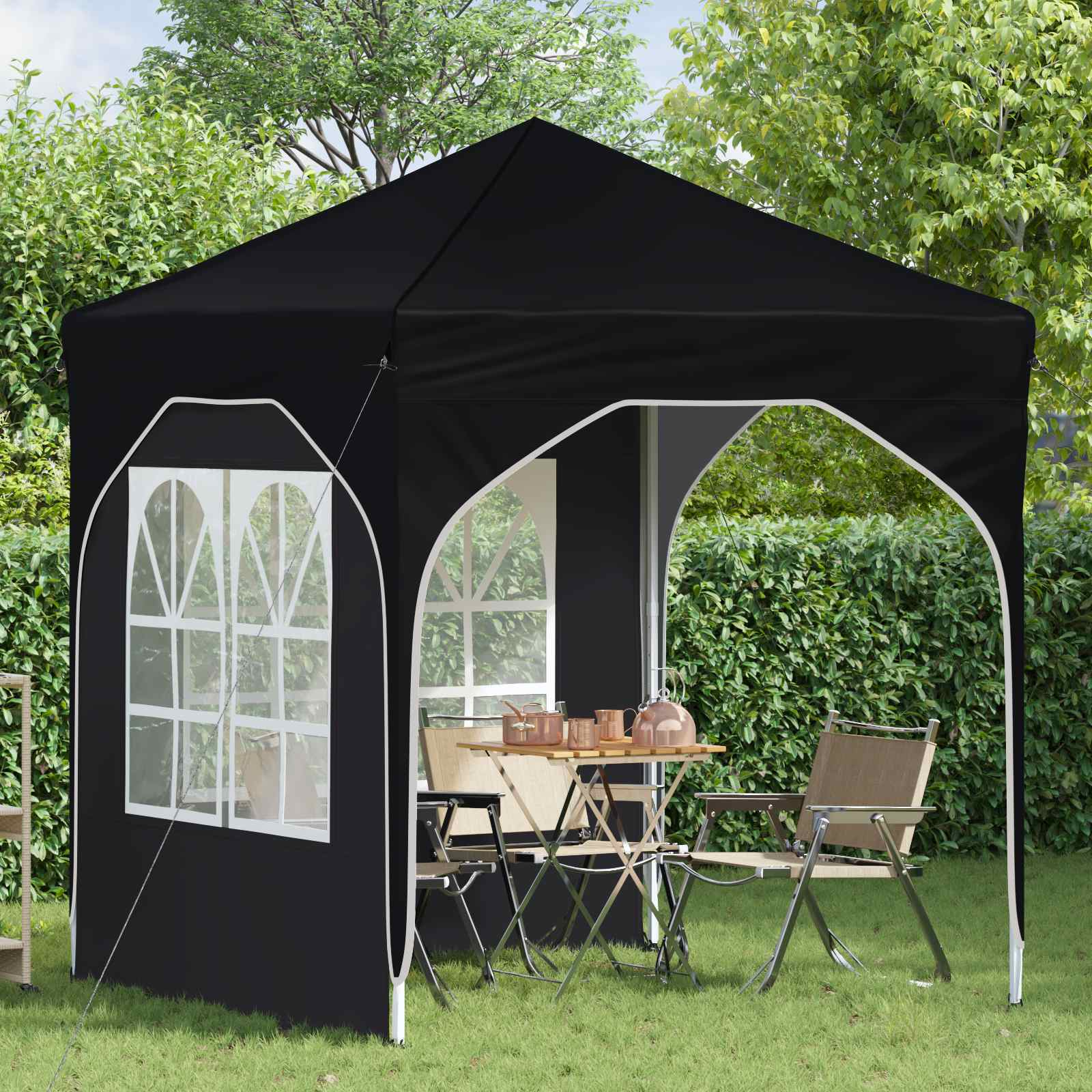 Tenda per feste a pop-up 192 x 192 x 245 cm Antracite