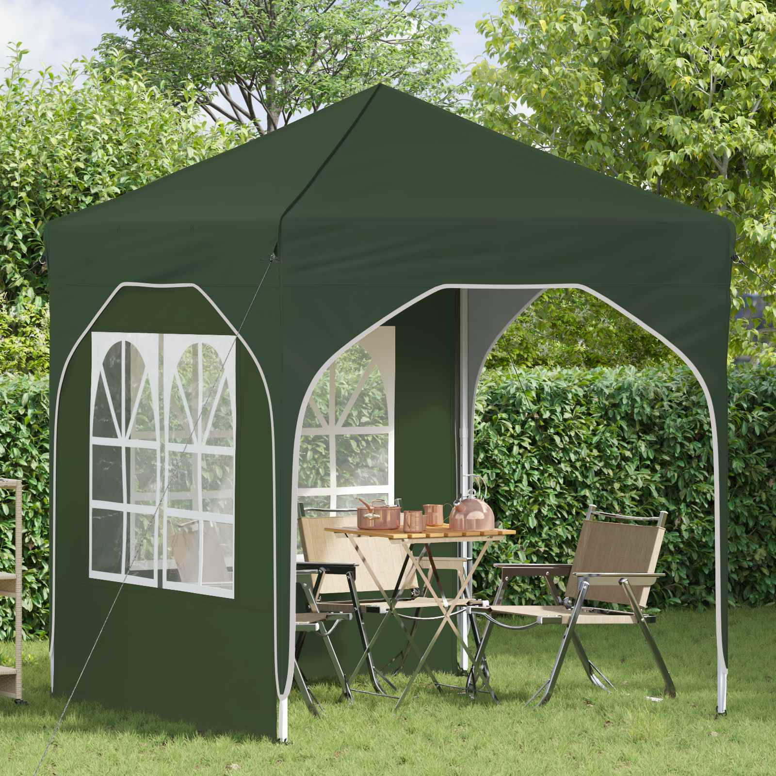 Tenda per feste a pop-up 192 x 192 x 245 cm Verde