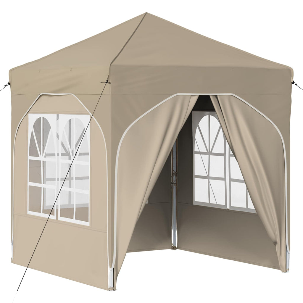 Tenda per feste a pop-up 192 x 192 x 245 cm Crema