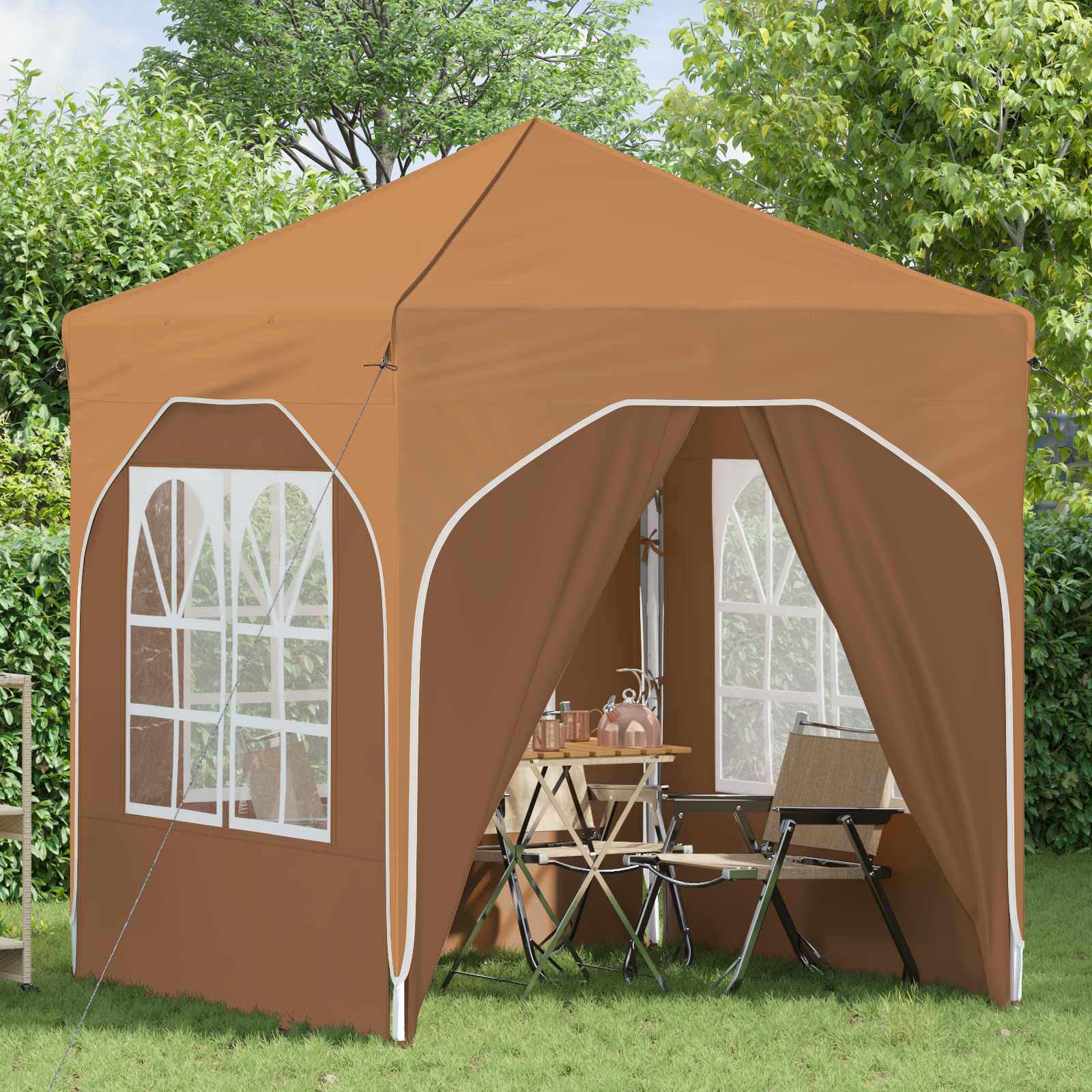 Tenda per feste a pop-up 192 x 192 x 245 cm Beige