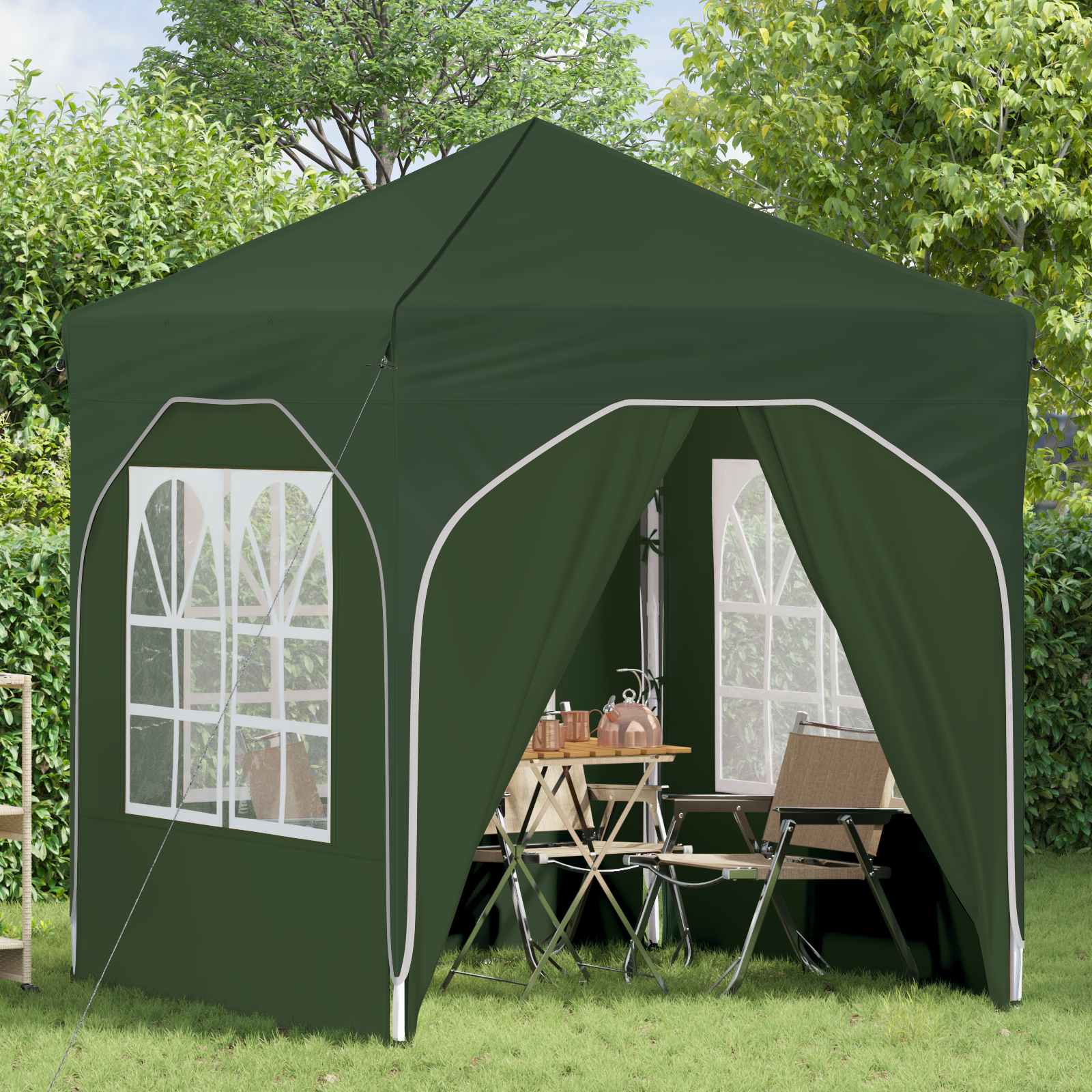 Tenda per feste a pop-up 192 x 192 x 245 cm Verde