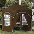 Tenda per feste a pop-up 192 x 192 x 245 cm Tortora