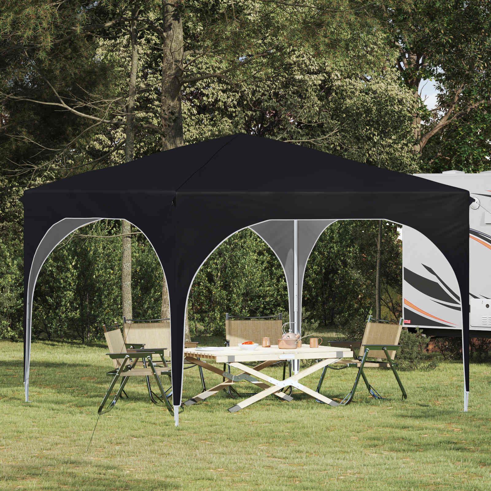 Tenda per feste a pop-up 290 x 290 x 245 cm Antracite