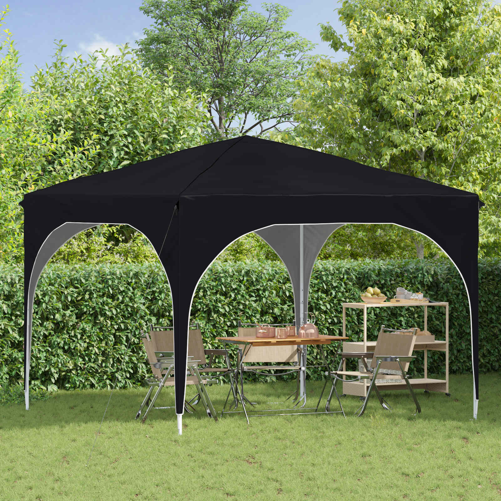 Tenda per feste a pop-up 290 x 290 x 245 cm Antracite