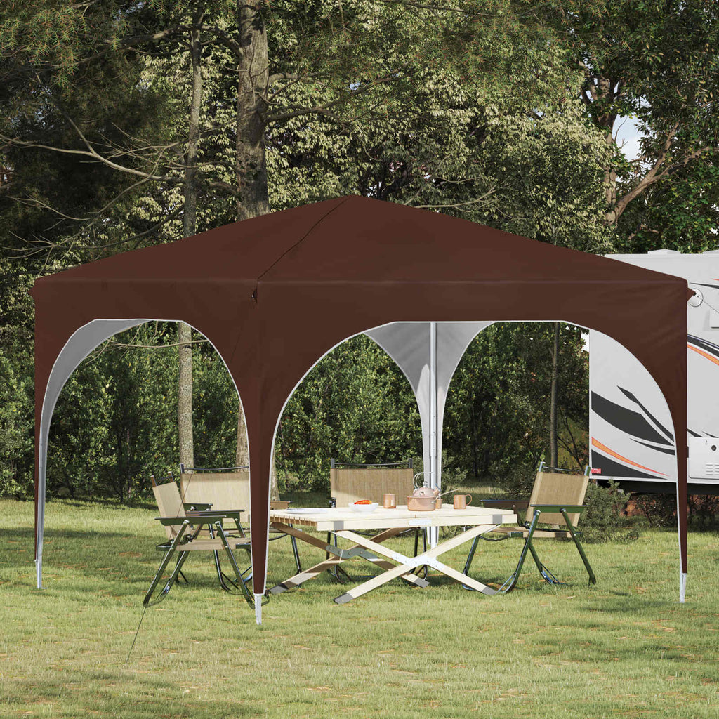 Tenda per feste a pop-up 290 x 290 x 245 cm Marrone