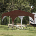 Tenda per feste a pop-up 290 x 290 x 245 cm Marrone