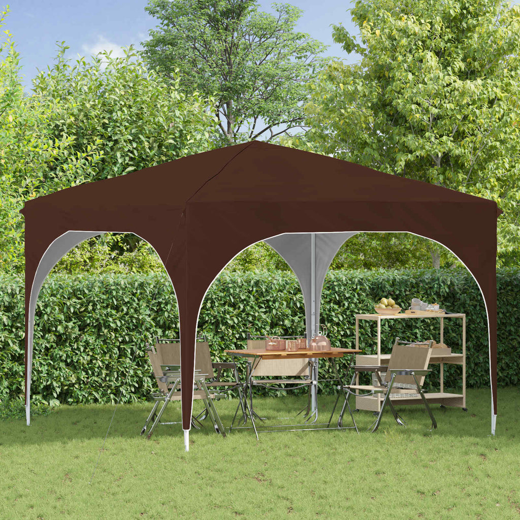 Tenda per feste a pop-up 290 x 290 x 245 cm Marrone
