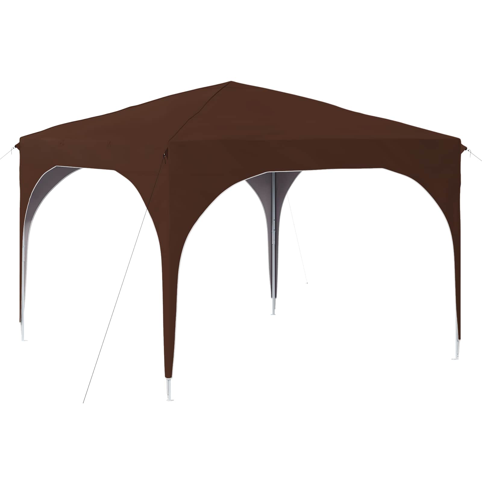 Tenda per feste a pop-up 290 x 290 x 245 cm Marrone