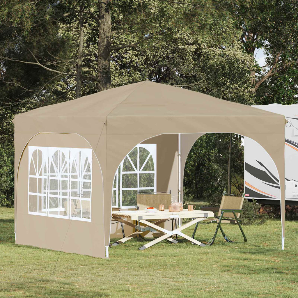 Tenda per feste a pop-up 290 x 290 x 245 cm Crema