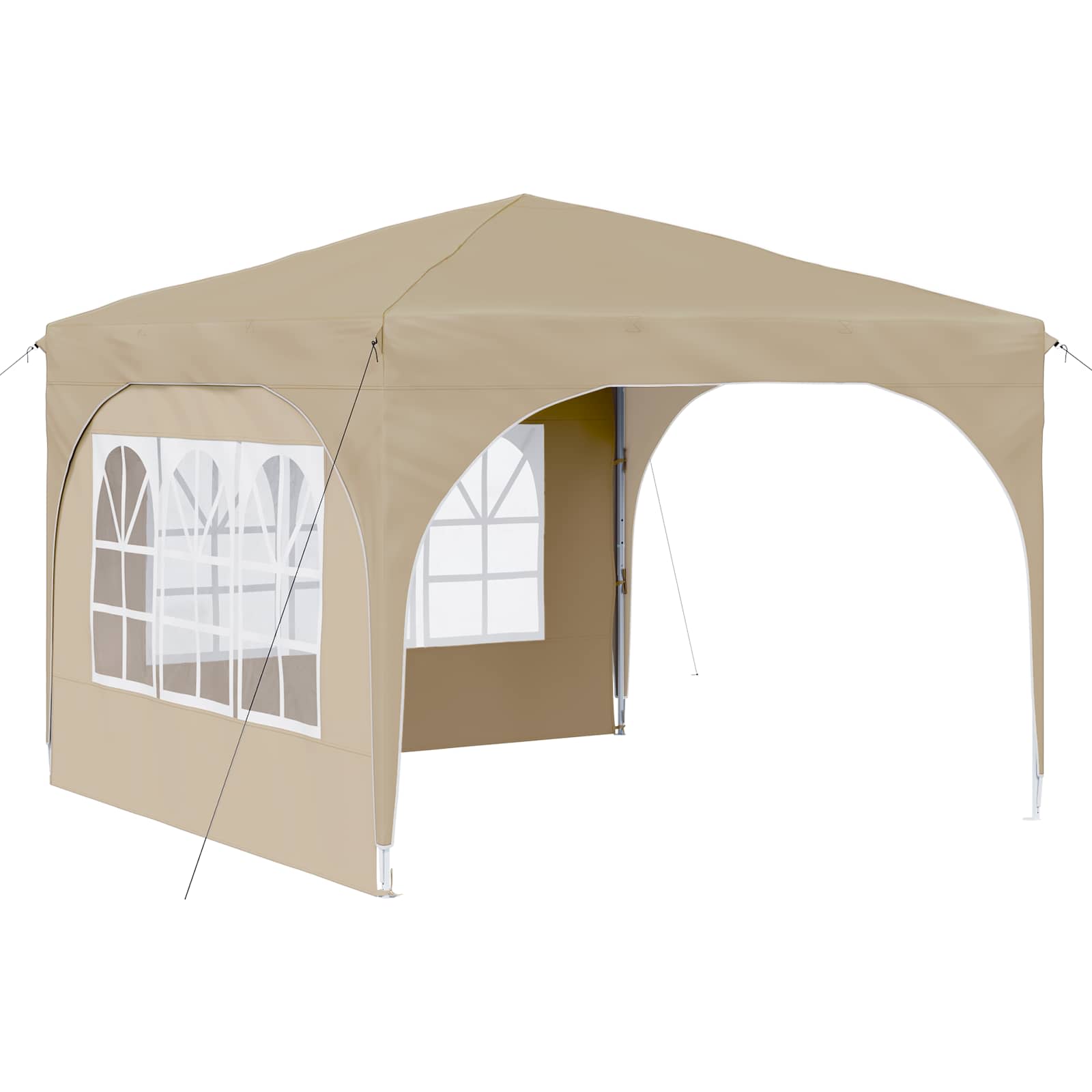 Tenda per feste a pop-up 290 x 290 x 245 cm Crema